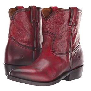 Frye Billy Short Burnt Red Western Boots